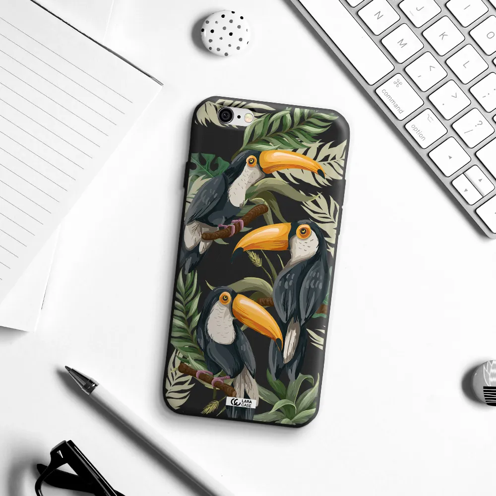 Tropical Bird Apple iPhone 6 Silicone black Case