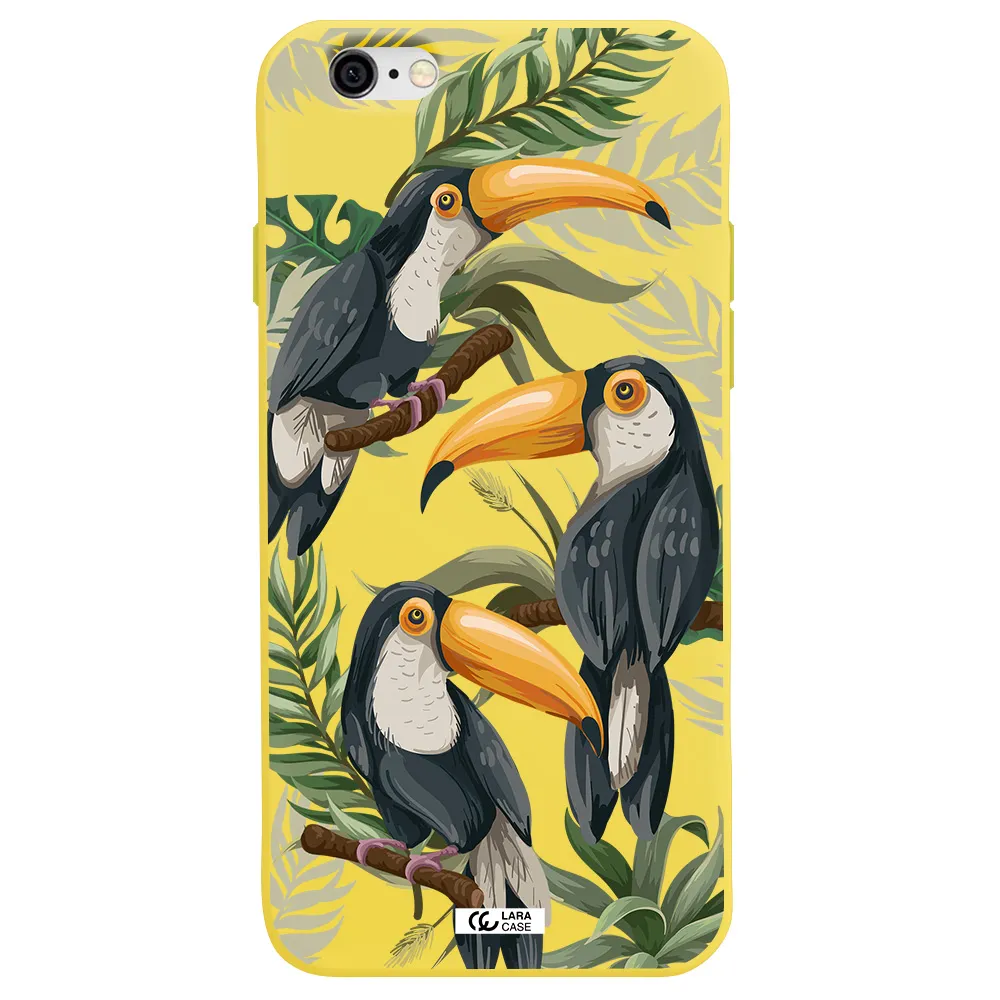 Tropical Bird Apple iPhone 6 Silicone canary yellow Case