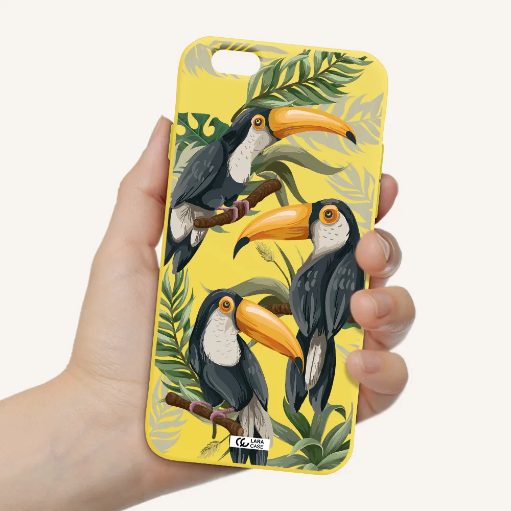 Tropical Bird Apple iPhone 6 Silicone canary yellow Case