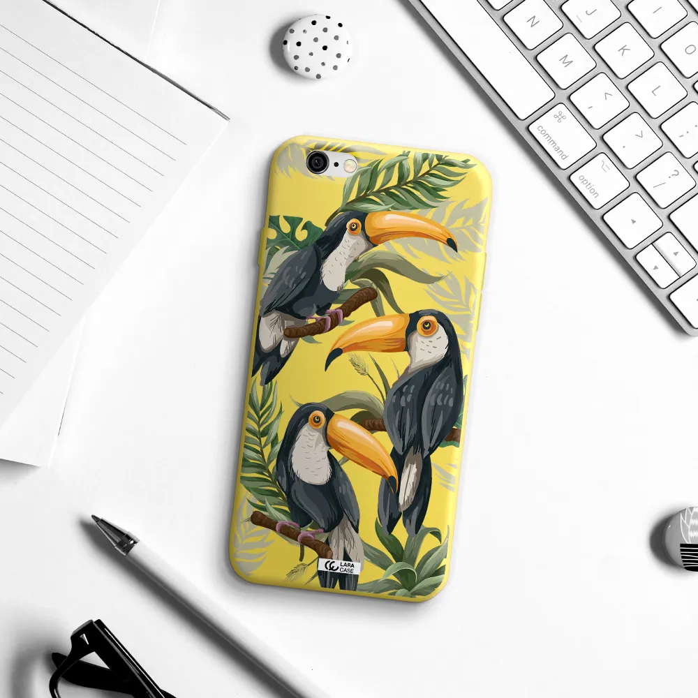 Tropical Bird Apple iPhone 6 Silicone canary yellow Case