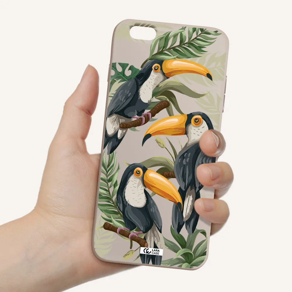 Tropical Bird Apple iPhone 6S Silicone Stone Case