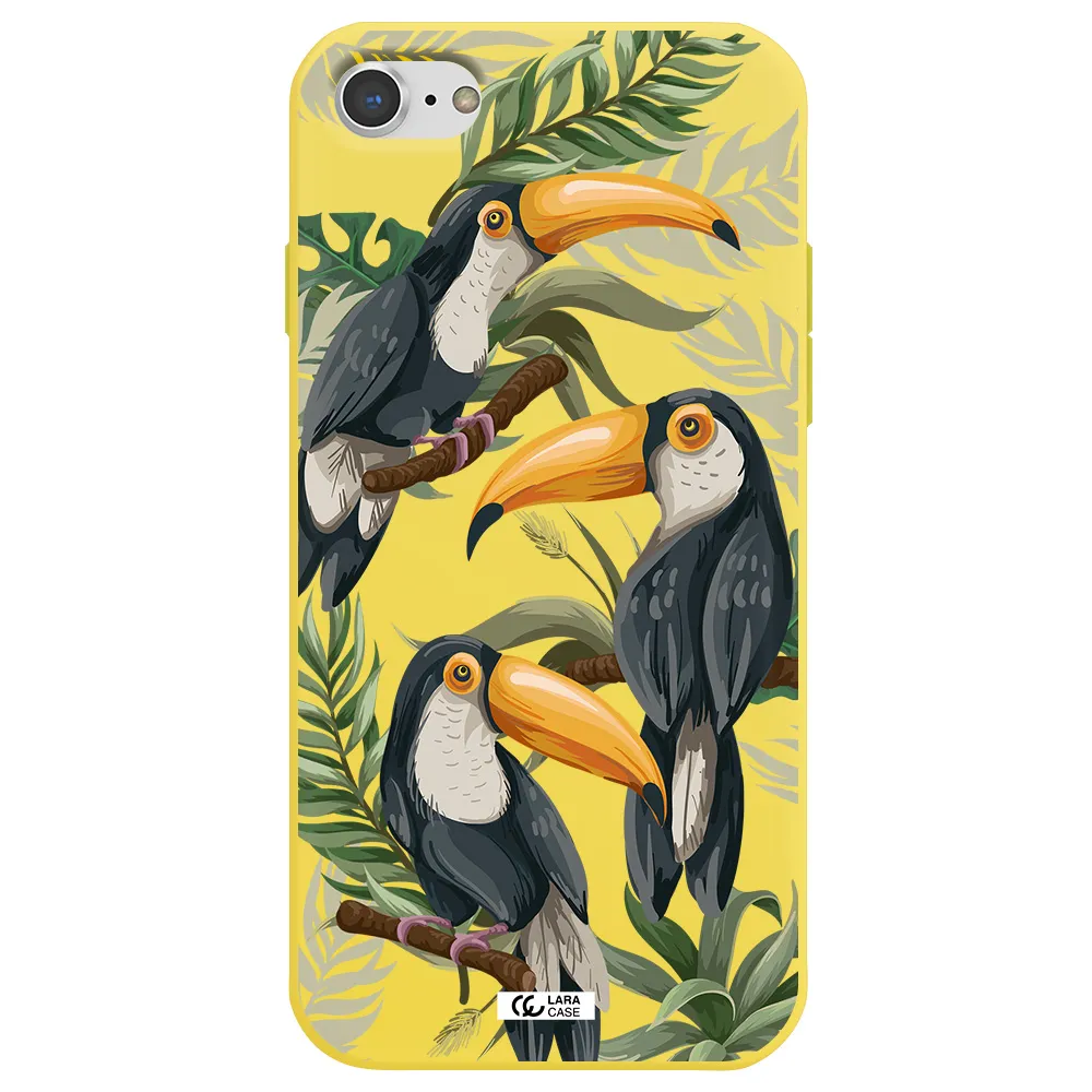 Tropical Bird Apple iPhone 7 Silicone canary yellow Case