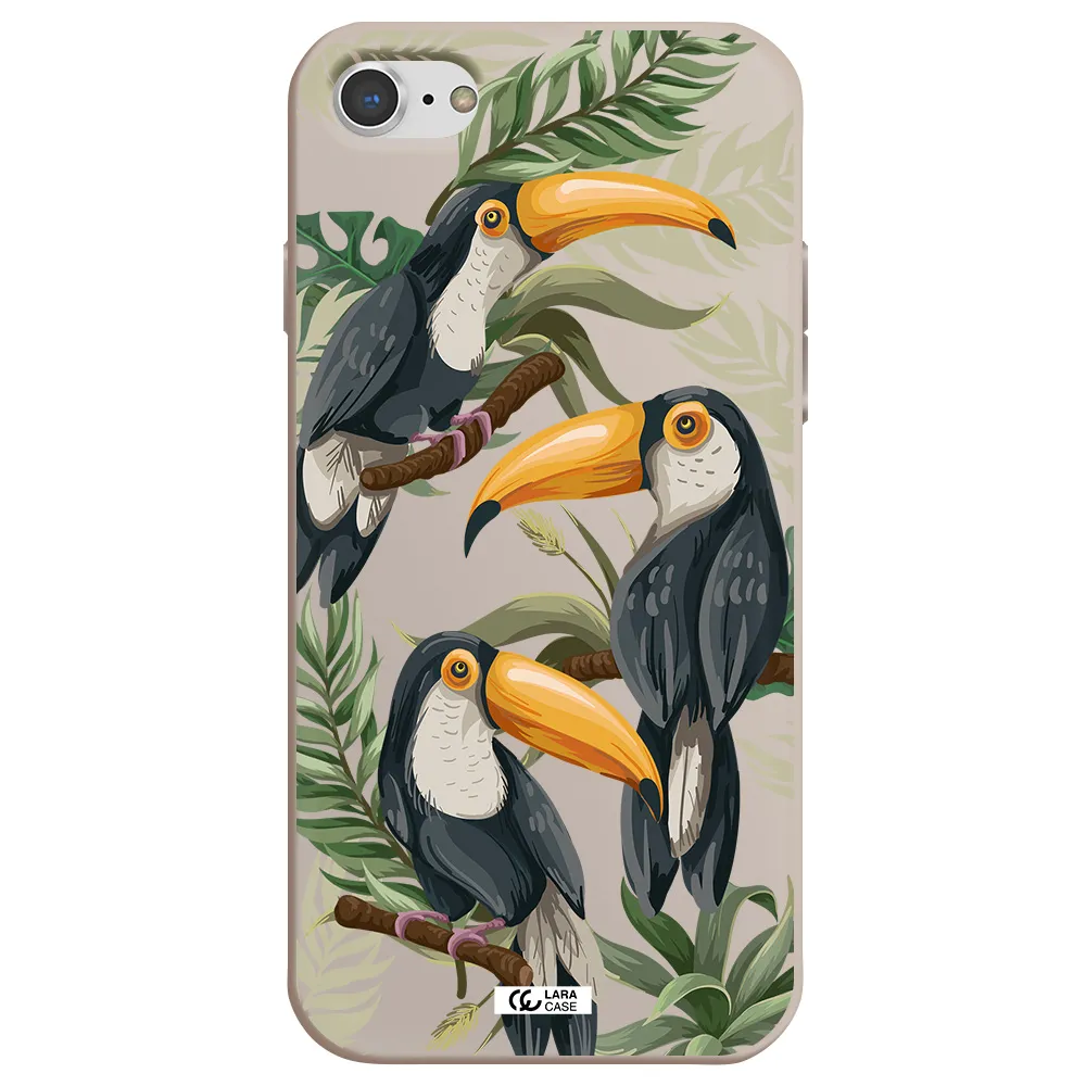 Tropical Bird Apple iPhone 7 Silicone Stone Case