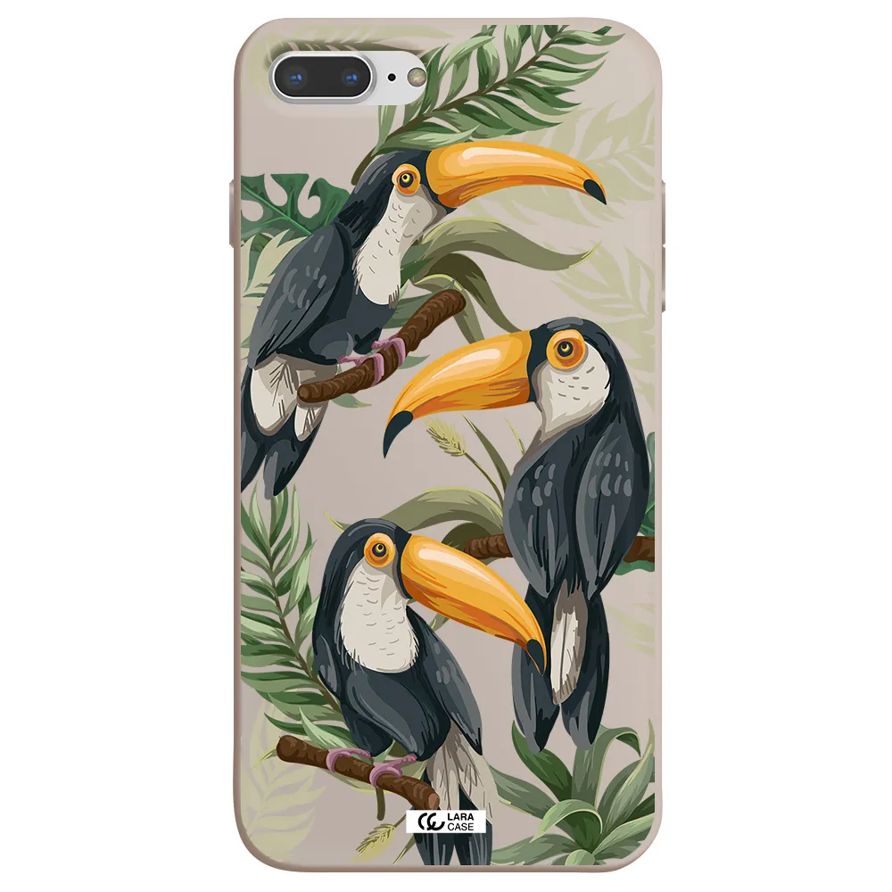 Tropical Bird Apple iPhone 8 plus Silicone Stone Case