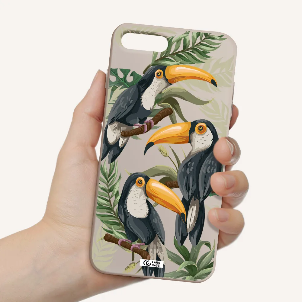 Tropical Bird Apple iPhone 8 plus Silicone Stone Case