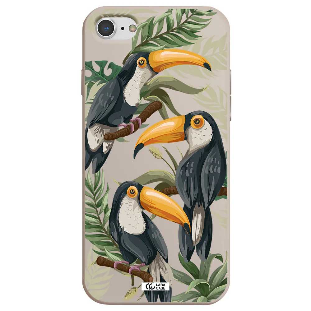 Tropical Bird Apple iPhone 8 Silicone Stone Case
