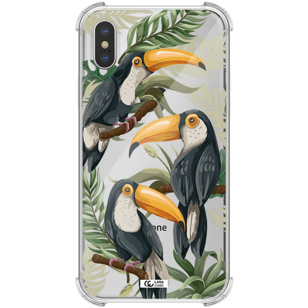 Tropical Bird Apple iPhone X Clear PC Case