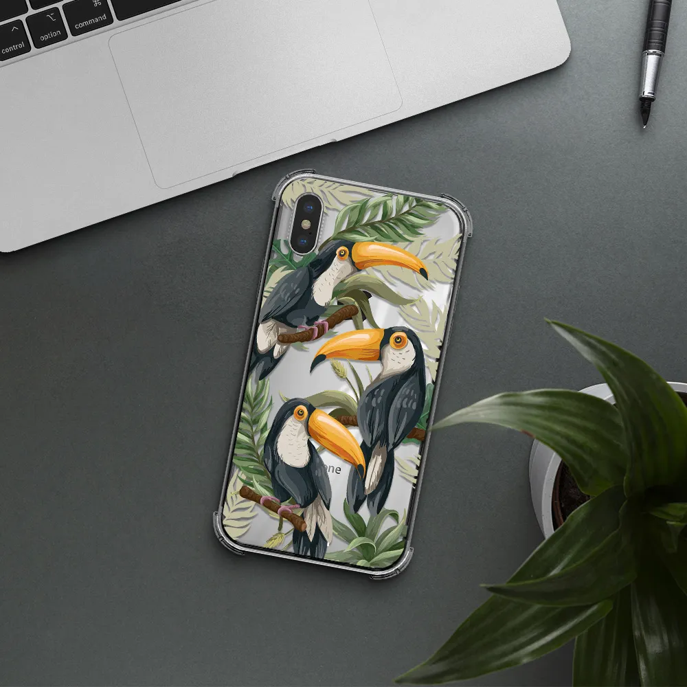 Tropical Bird Apple iPhone X Clear PC Case