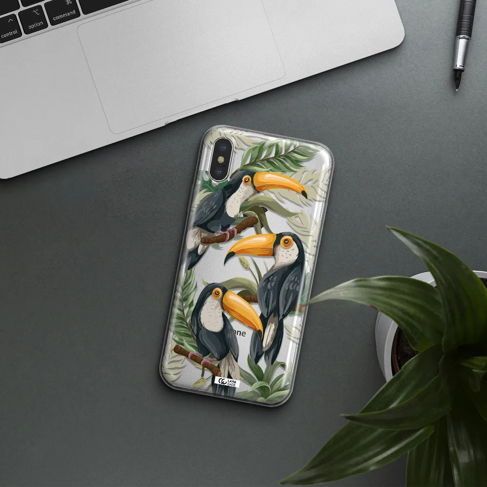 Tropical Bird Apple iPhone XS Clear TPU Case