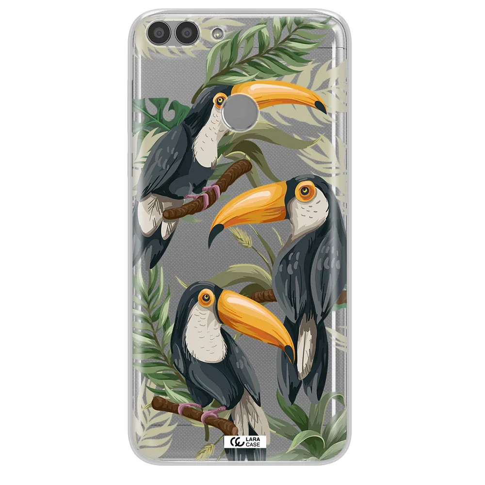 Tropical Bird Huawei P Smart 2017 Clear TPU Case