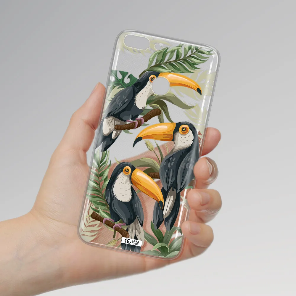Tropical Bird Huawei P Smart 2017 Clear TPU Case