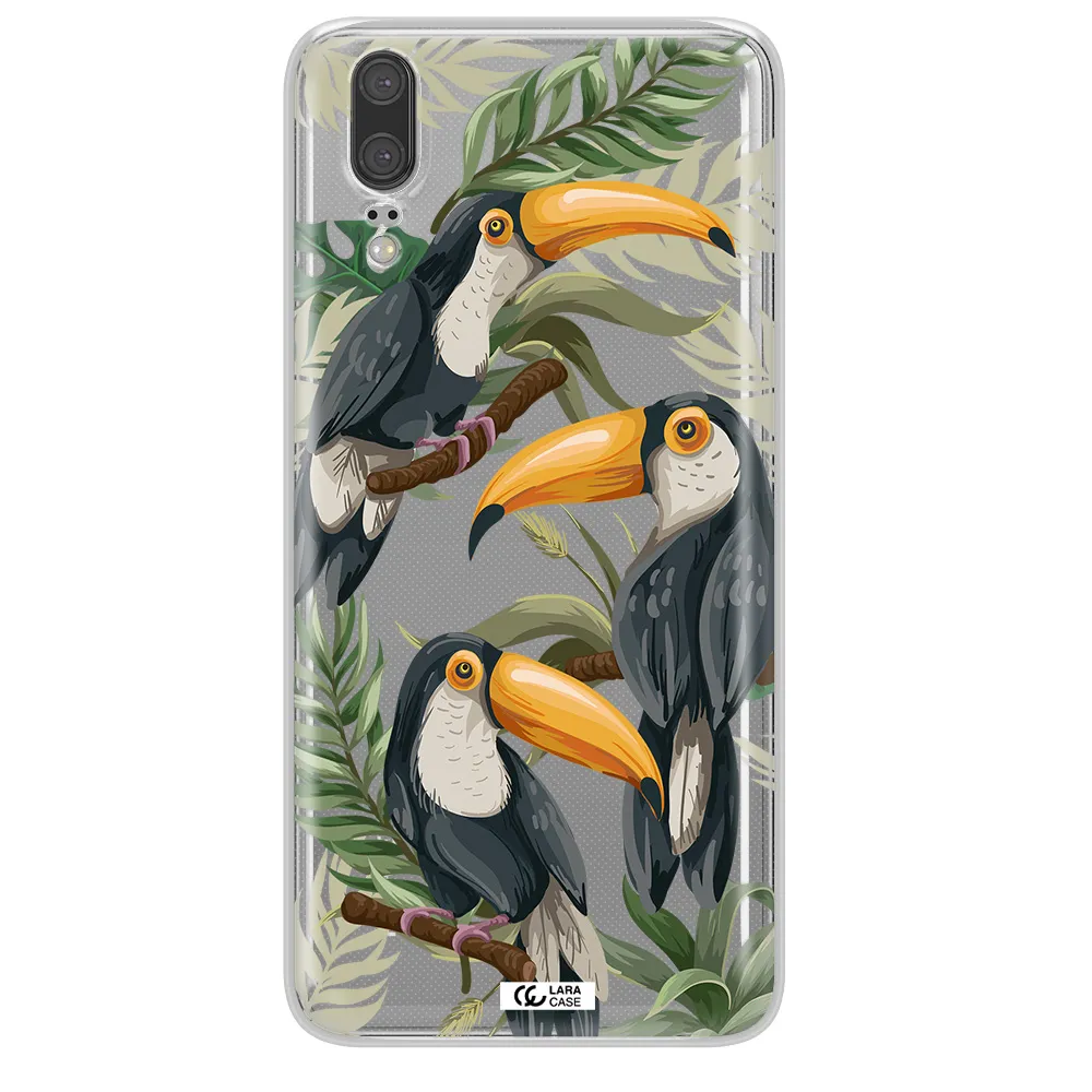 Tropical Bird Huawei P20 Clear TPU Case