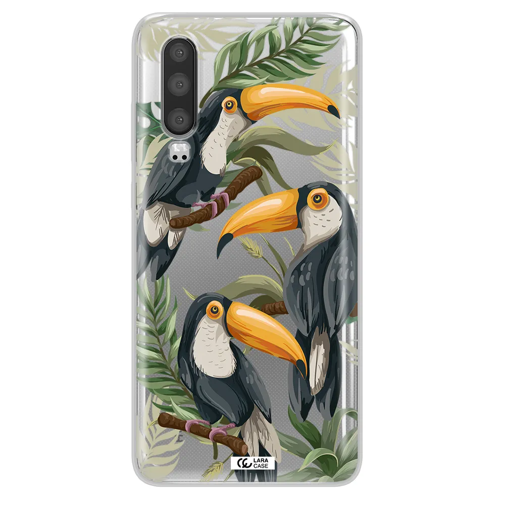 Tropical Bird Huawei P30 Clear TPU Case