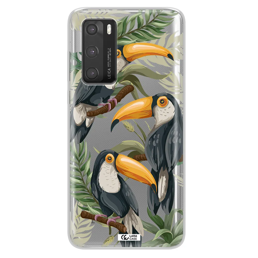 Tropical Bird Huawei P40 Clear TPU Case