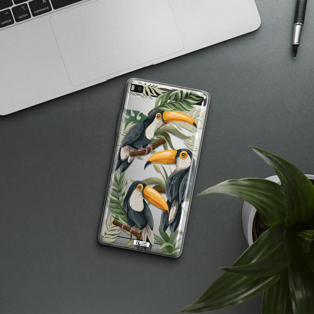 Tropical Bird Huawei P8 Clear TPU Case