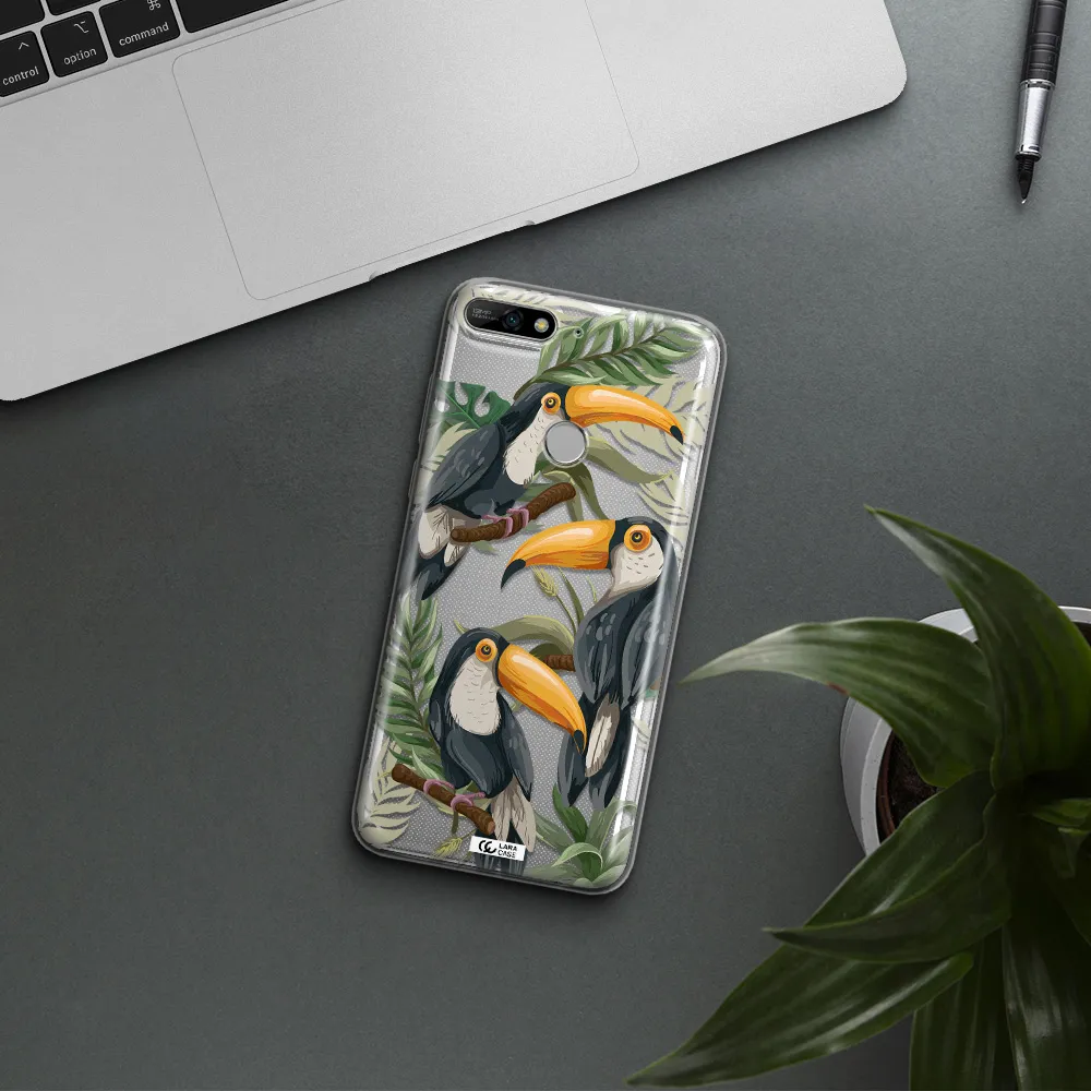 Tropical Bird Huawei Y7 2018 Clear TPU Case