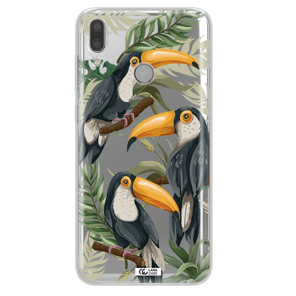 Tropical Bird Huawei Y7 2019 Clear TPU Case