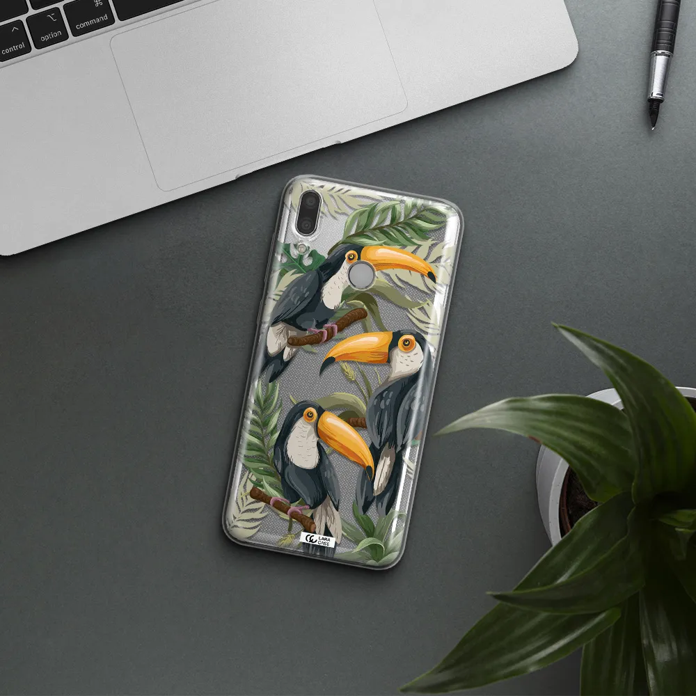 Tropical Bird Huawei Y7 2019 Clear TPU Case