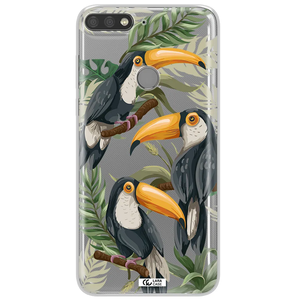 Tropical Bird Huawei Y7 Prime 2018 Clear TPU Case