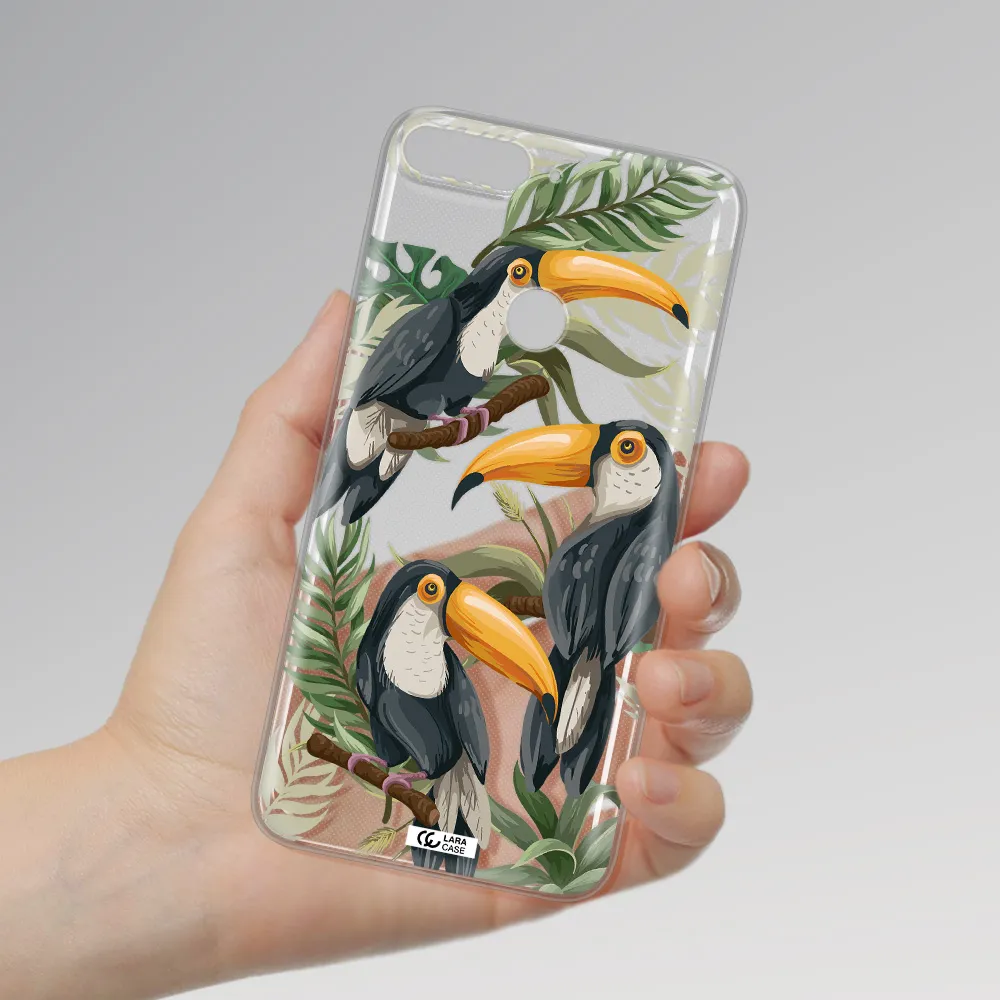 Tropical Bird Huawei Y7 Prime 2018 Clear TPU Case