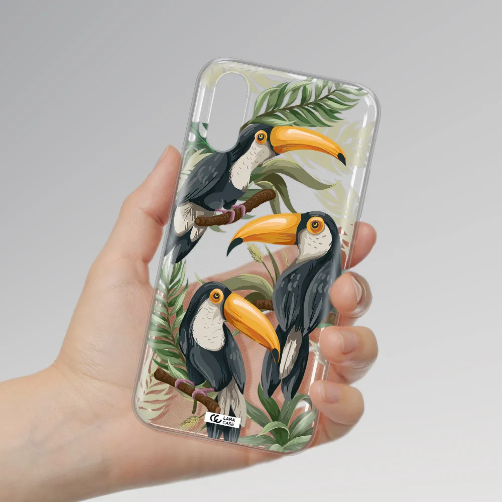 Tropical Bird Samsung A01 Clear TPU Case