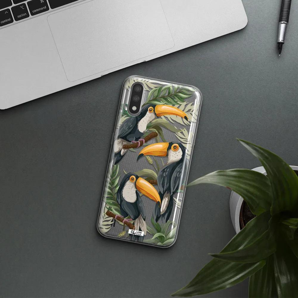 Tropical Bird Samsung A01 Clear TPU Case