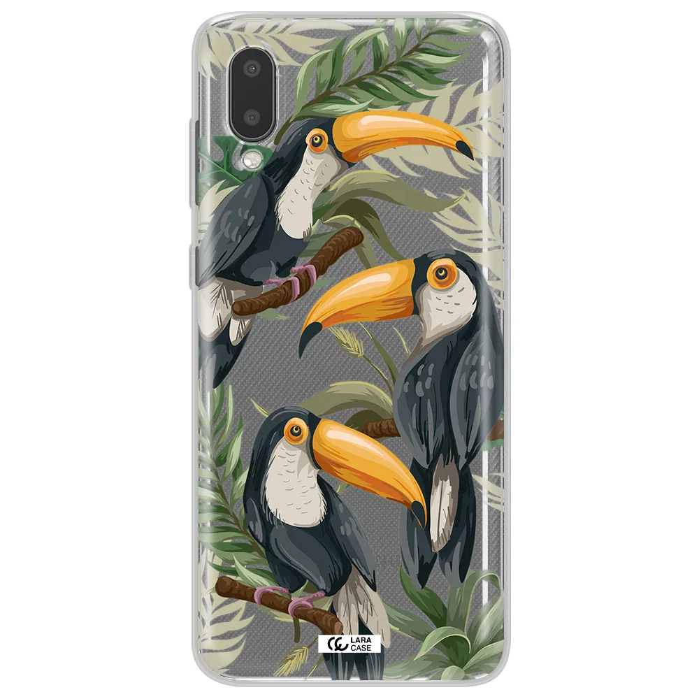 Tropical Bird Samsung A02 Clear TPU Case