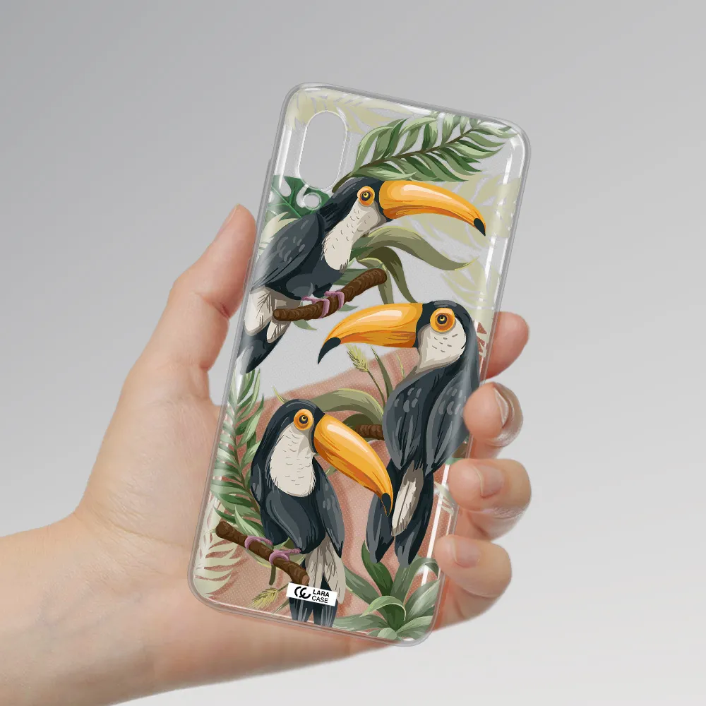 Tropical Bird Samsung A02 Clear TPU Case