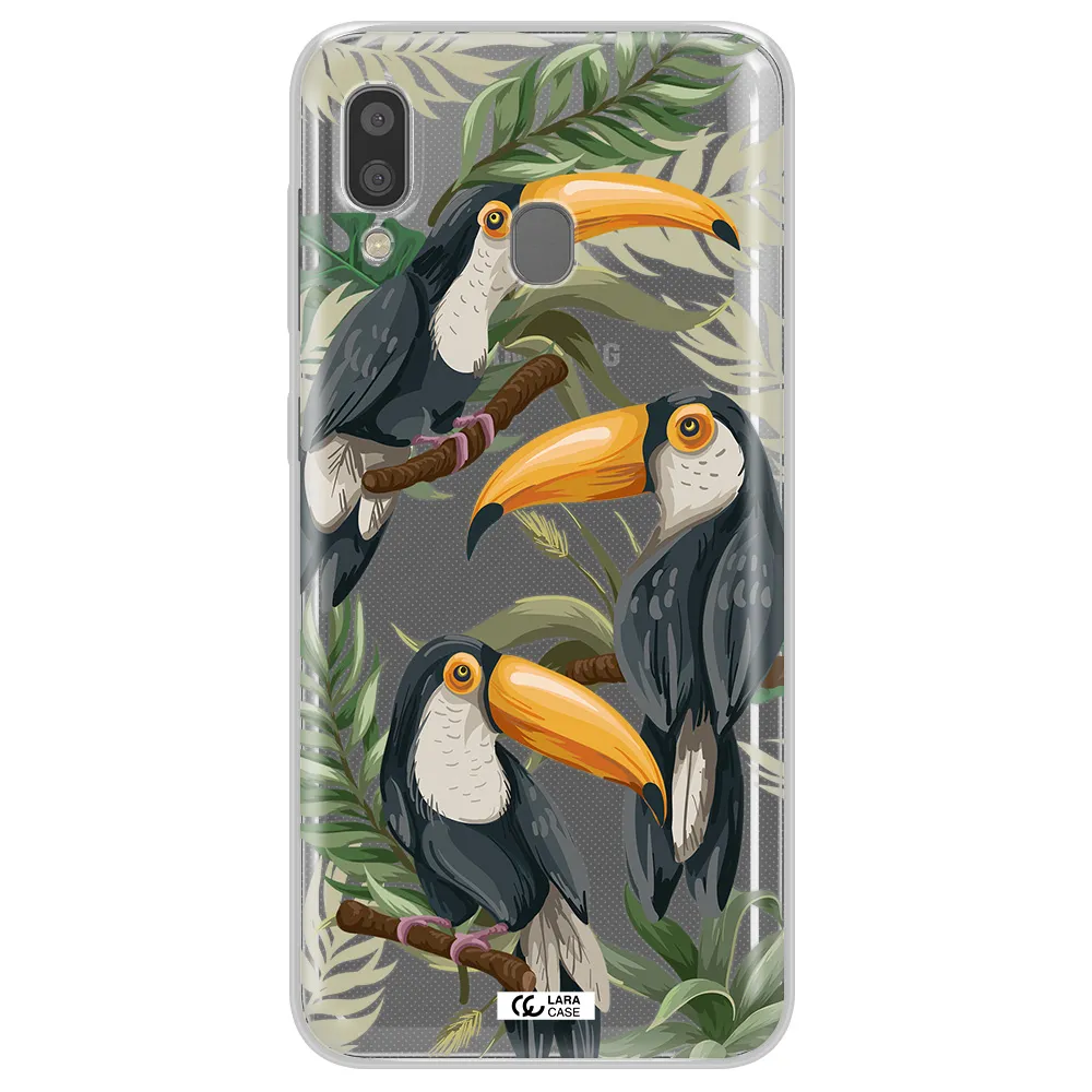 Tropical Bird Samsung A20 Clear TPU Case