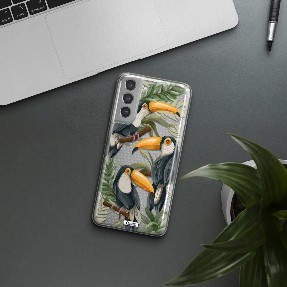 Tropical Bird Samsung A21 Fe Clear TPU Case