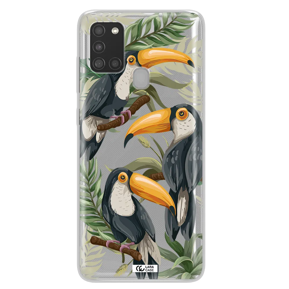 Tropical Bird Samsung A21S Clear TPU Case