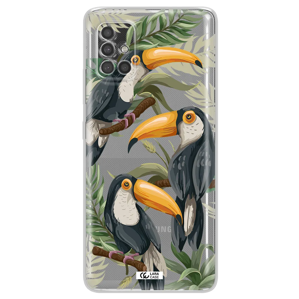 Tropical Bird Samsung A40S Clear Tpu Case