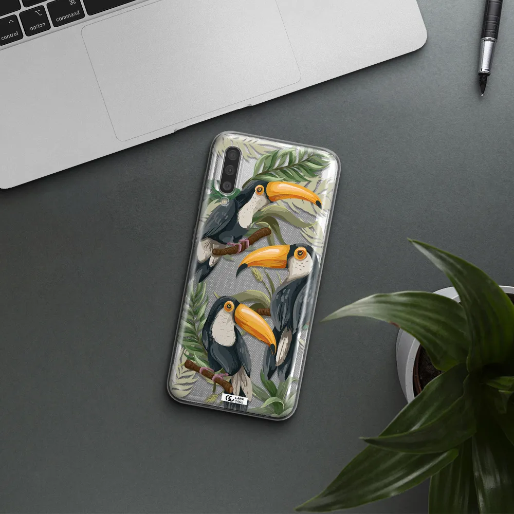 Tropical Bird Samsung A50 Clear TPU Case