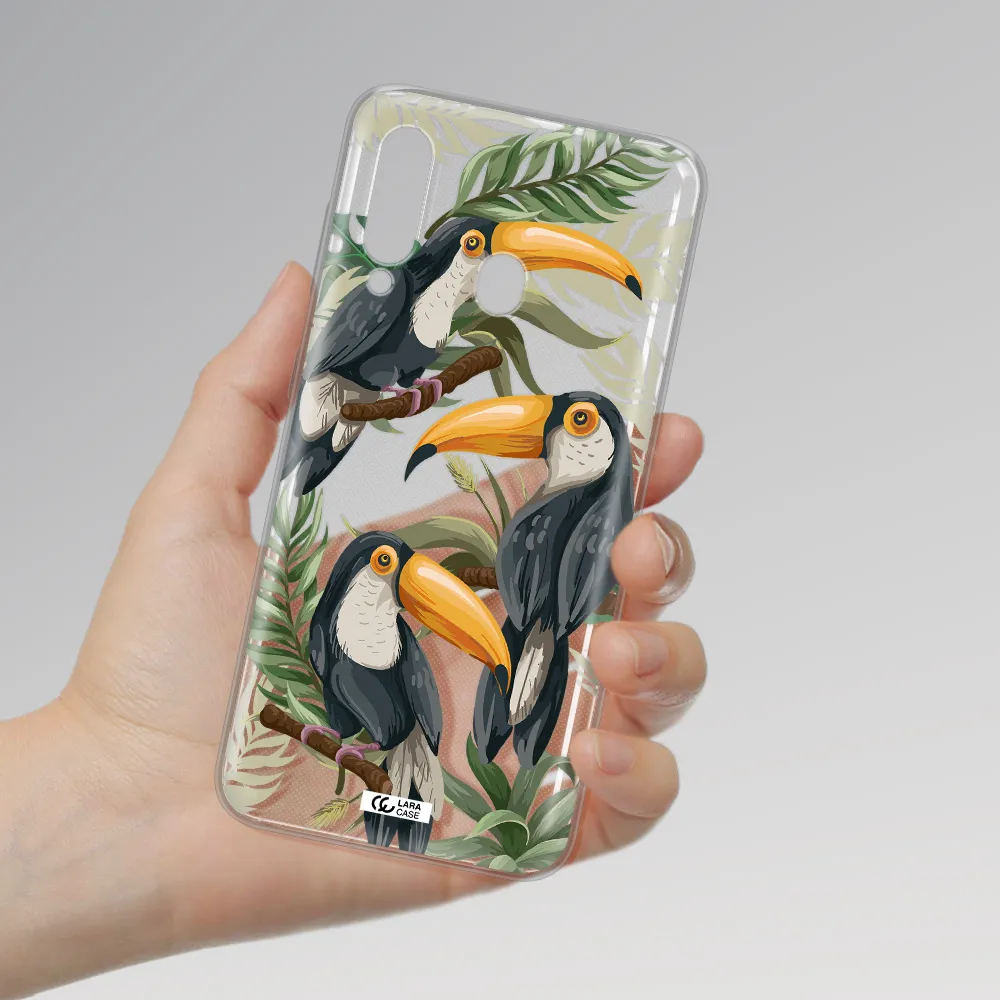 Tropical Bird Samsung A60 Clear TPU Case