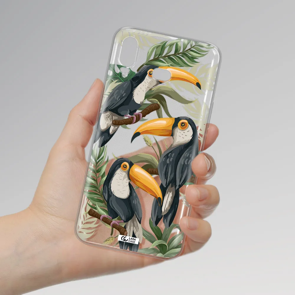 Tropical Bird Samsung A6S Clear TPU Case
