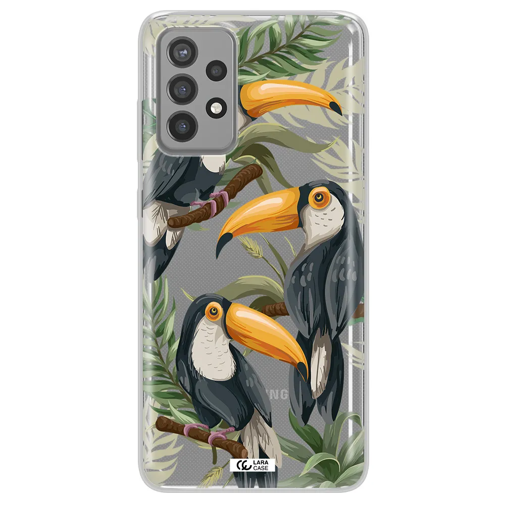 Tropical Bird Samsung A72 Clear TPU Case