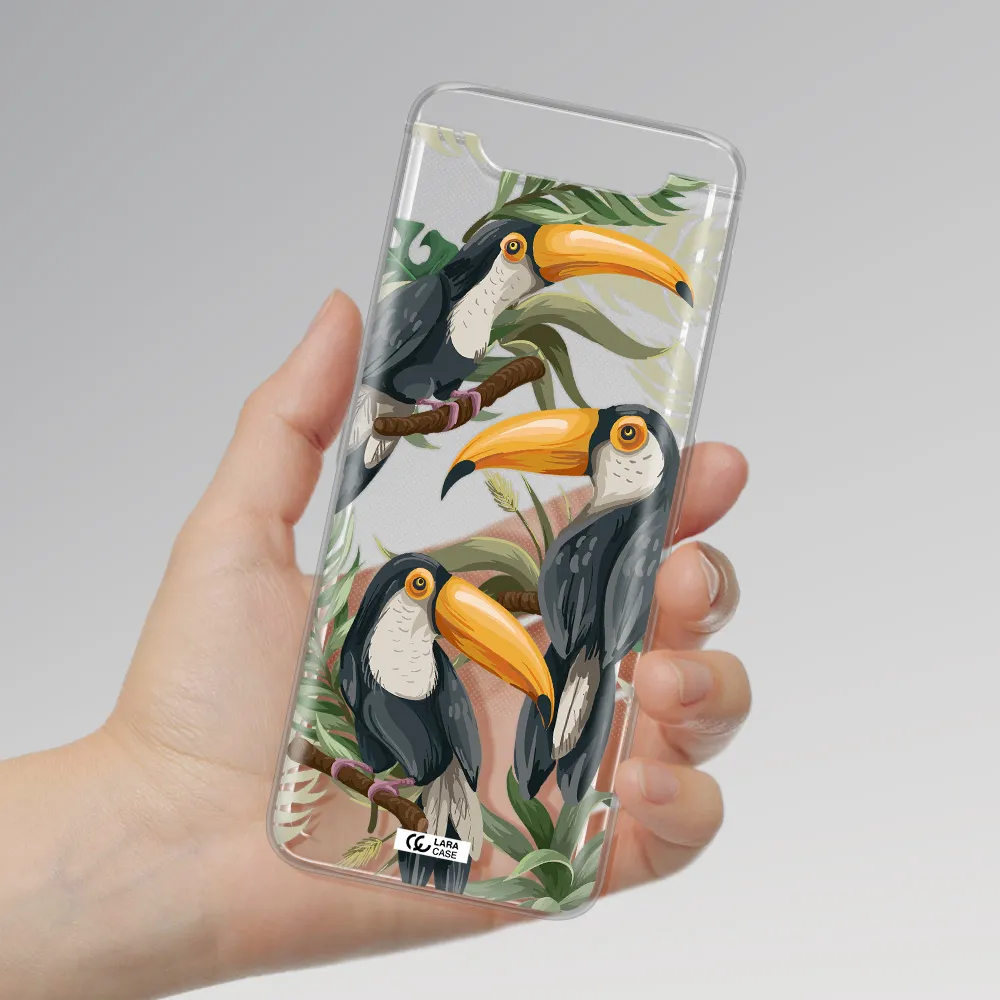 Tropical Bird Samsung A80 Clear TPU Case