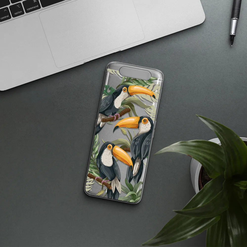 Tropical Bird Samsung A80 Clear TPU Case