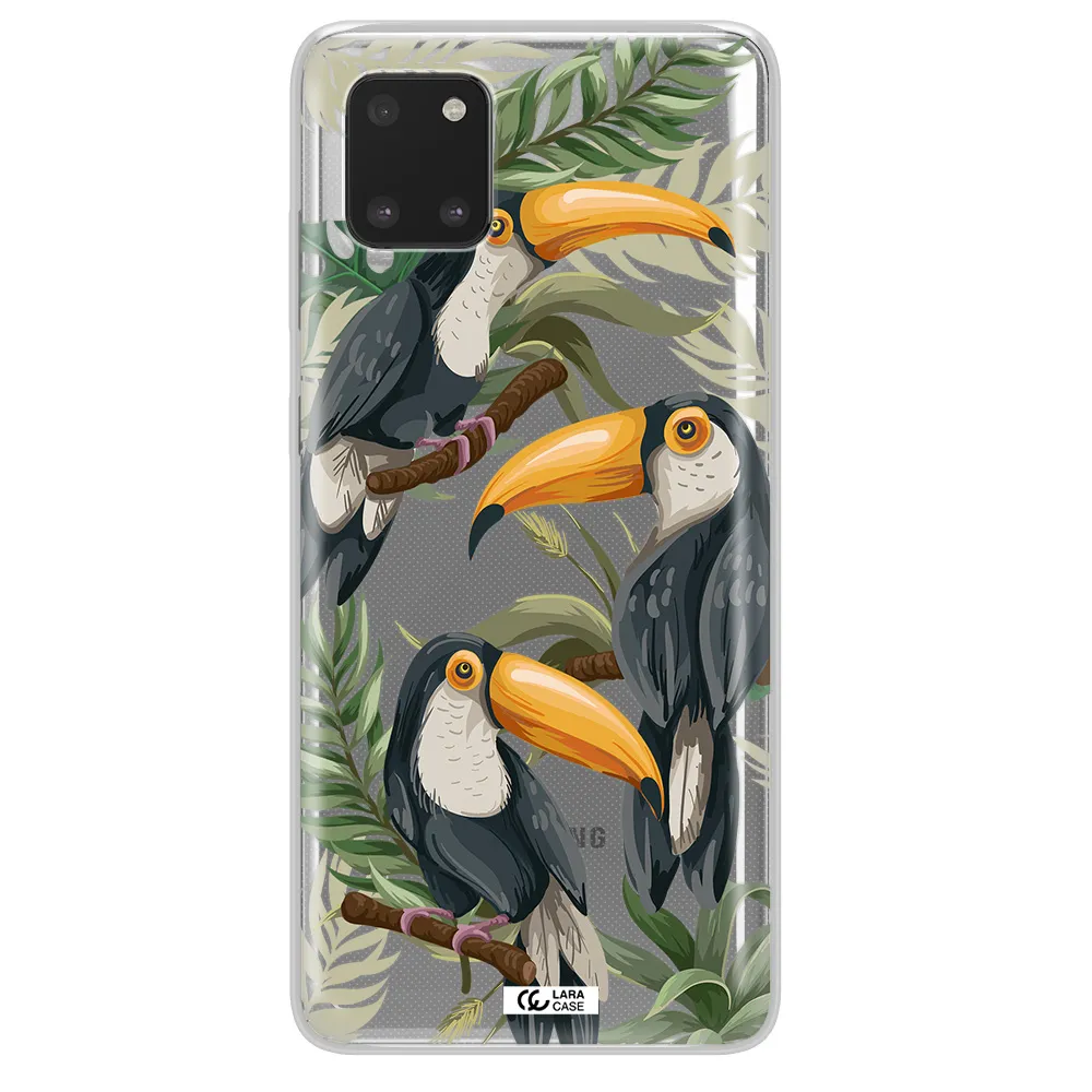 Tropical Bird Samsung A81 Clear TPU Case