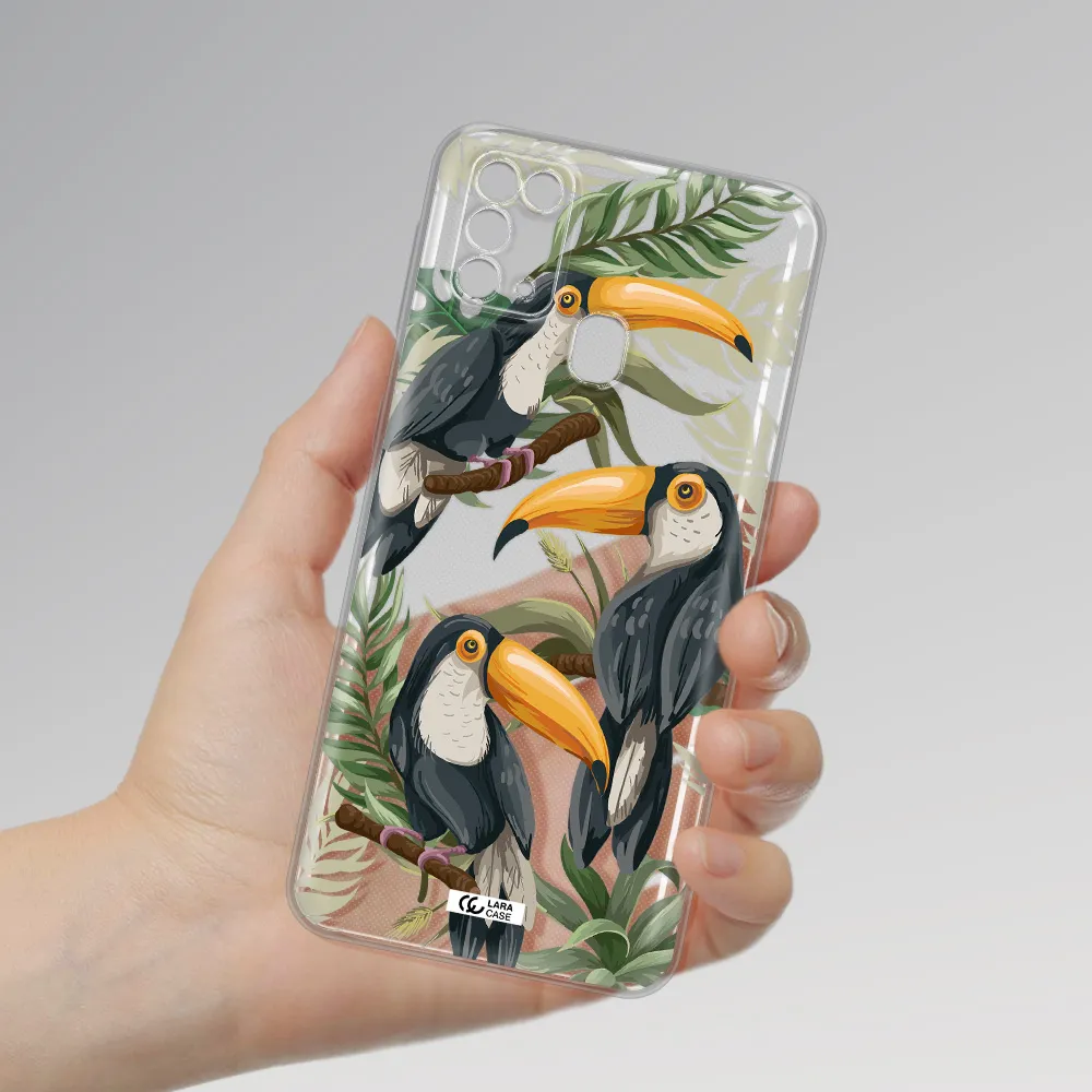 Tropical Bird Samsung M31 Clear TPU Case