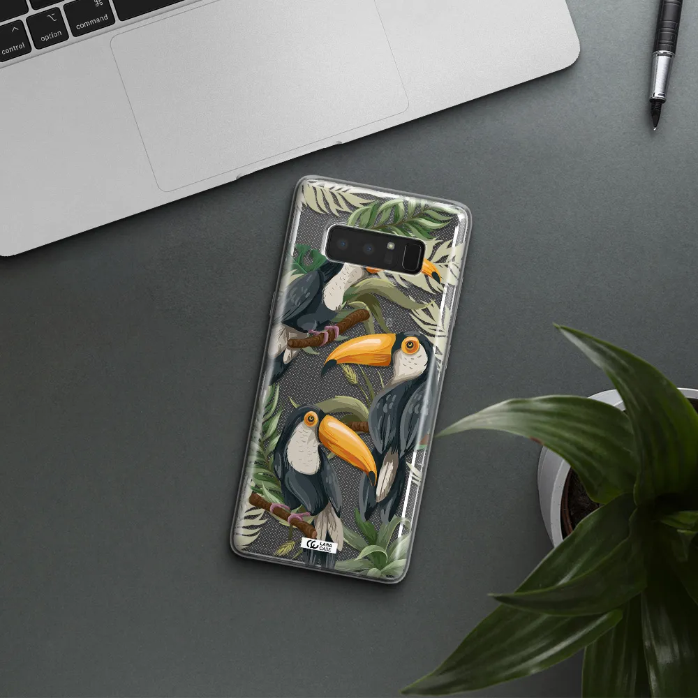 Tropical Bird Samsung Note 8 Clear TPU Case