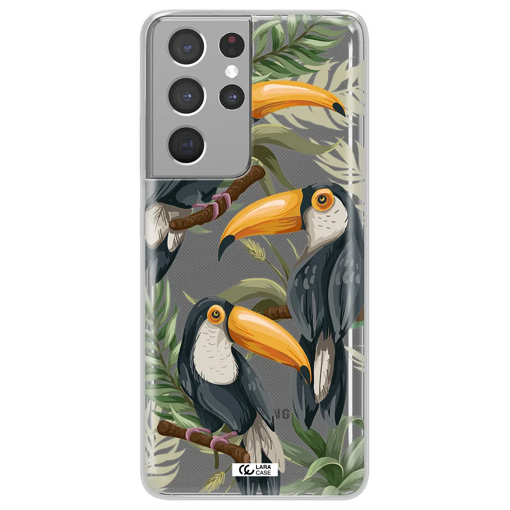 Tropical Bird Samsung S21 Ultra Clear TPU Case
