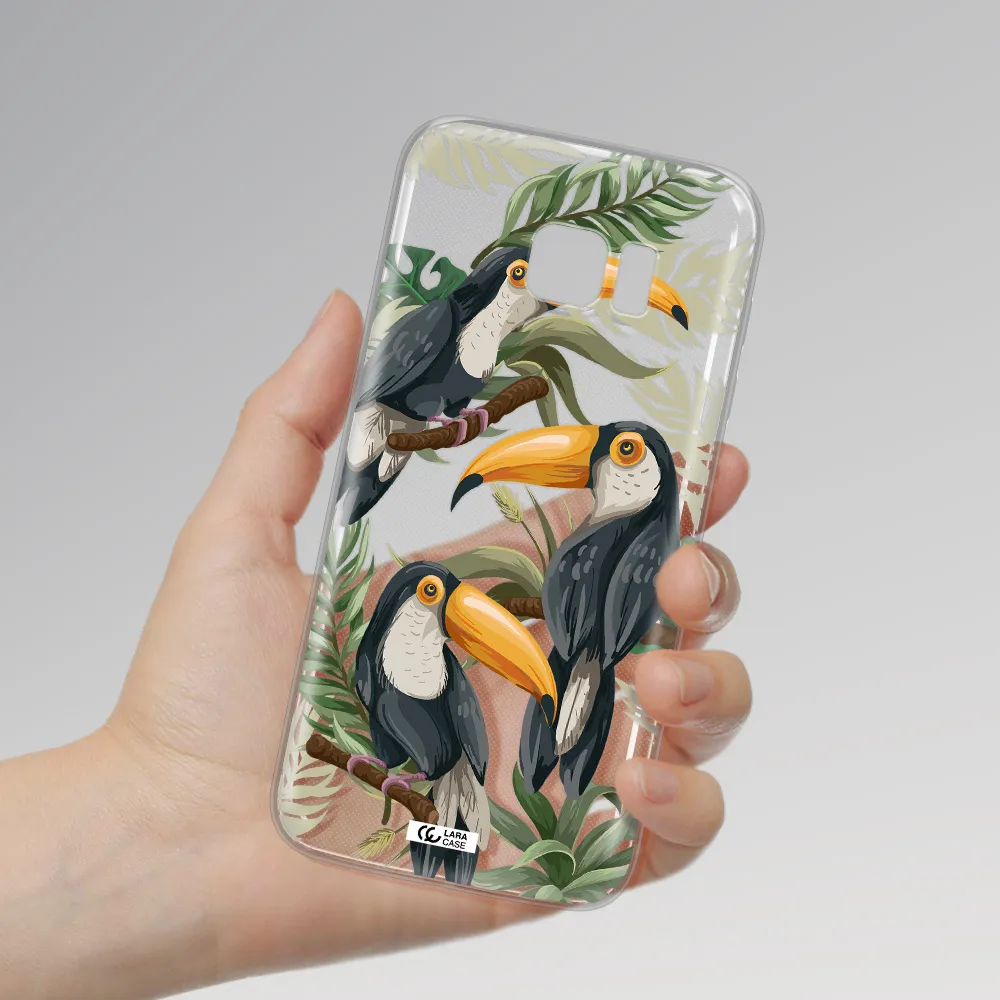 Tropical Bird Samsung S7 Edge Clear TPU Case