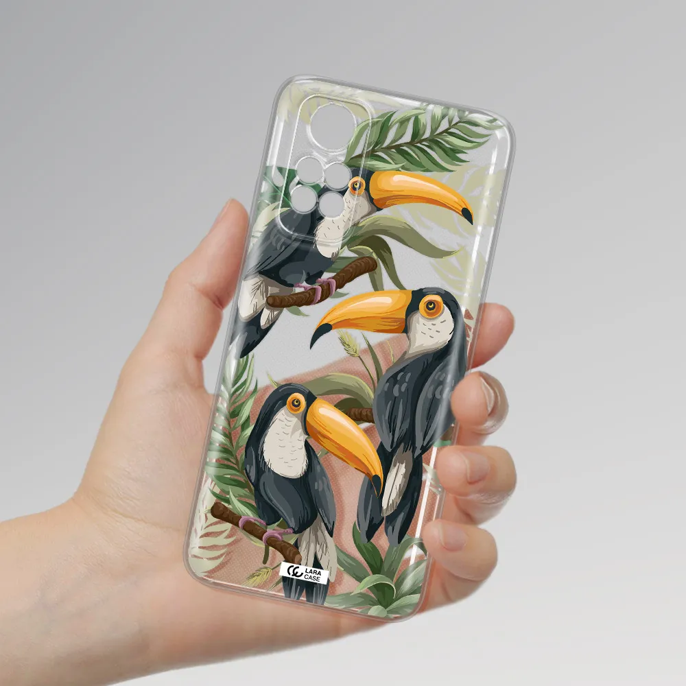 Tropical Bird Xiaomi Redmi Note 11S Clear Tpu Case