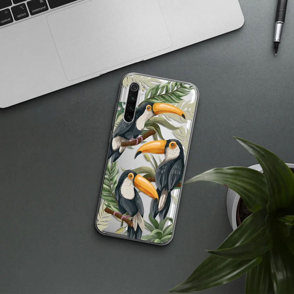 Tropical Bird Xiaomi Redmi Note 8T Clear Tpu Case