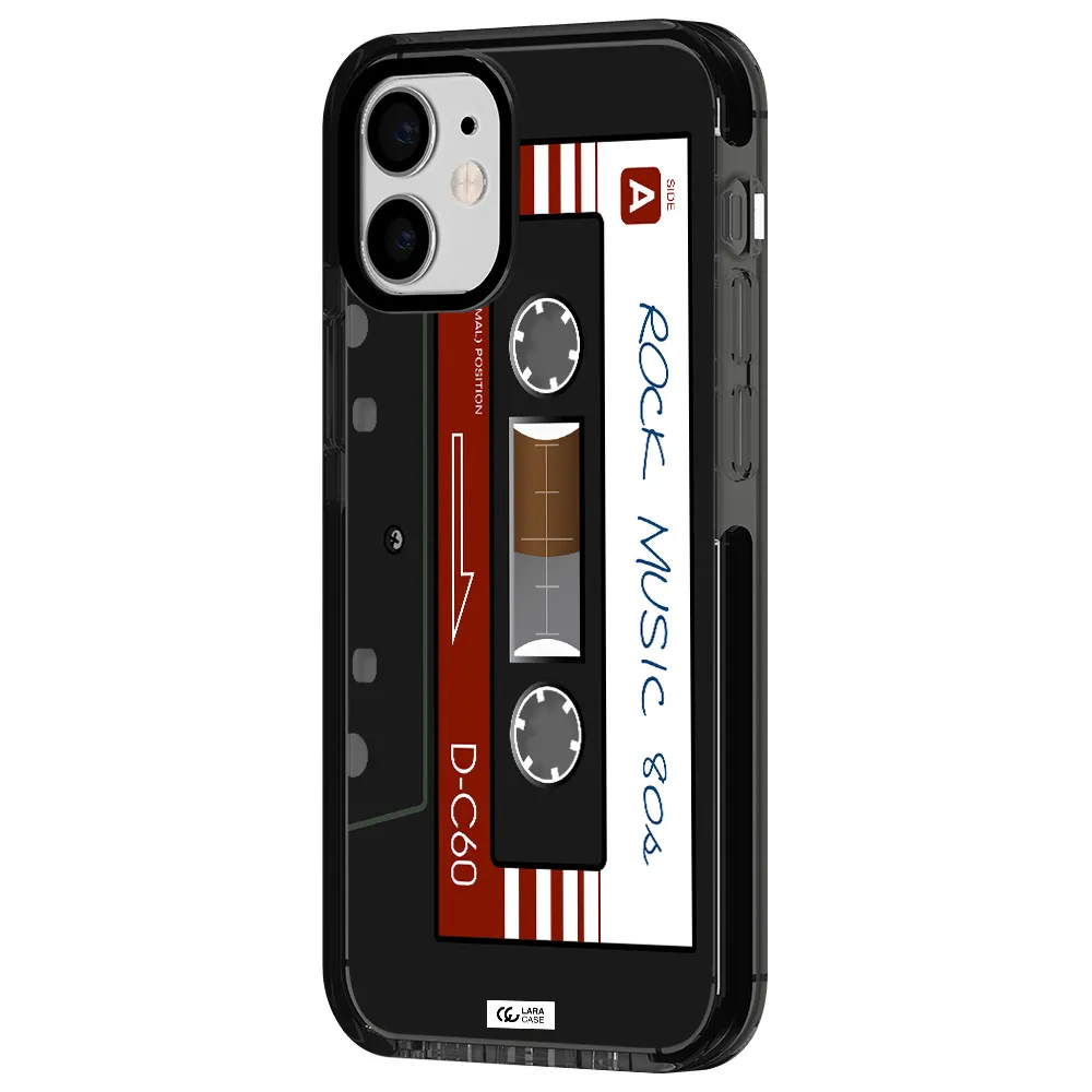 Ruck Music Cassette Apple iPhone 12 mini impact Smoke Black Case