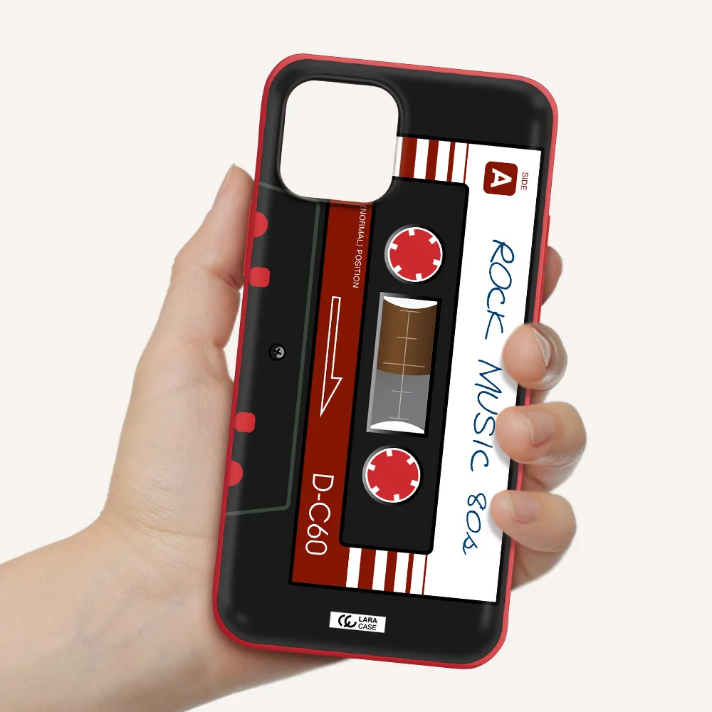 Ruck Music Cassette Apple iPhone 12 mini Silicone Imperial Red Case