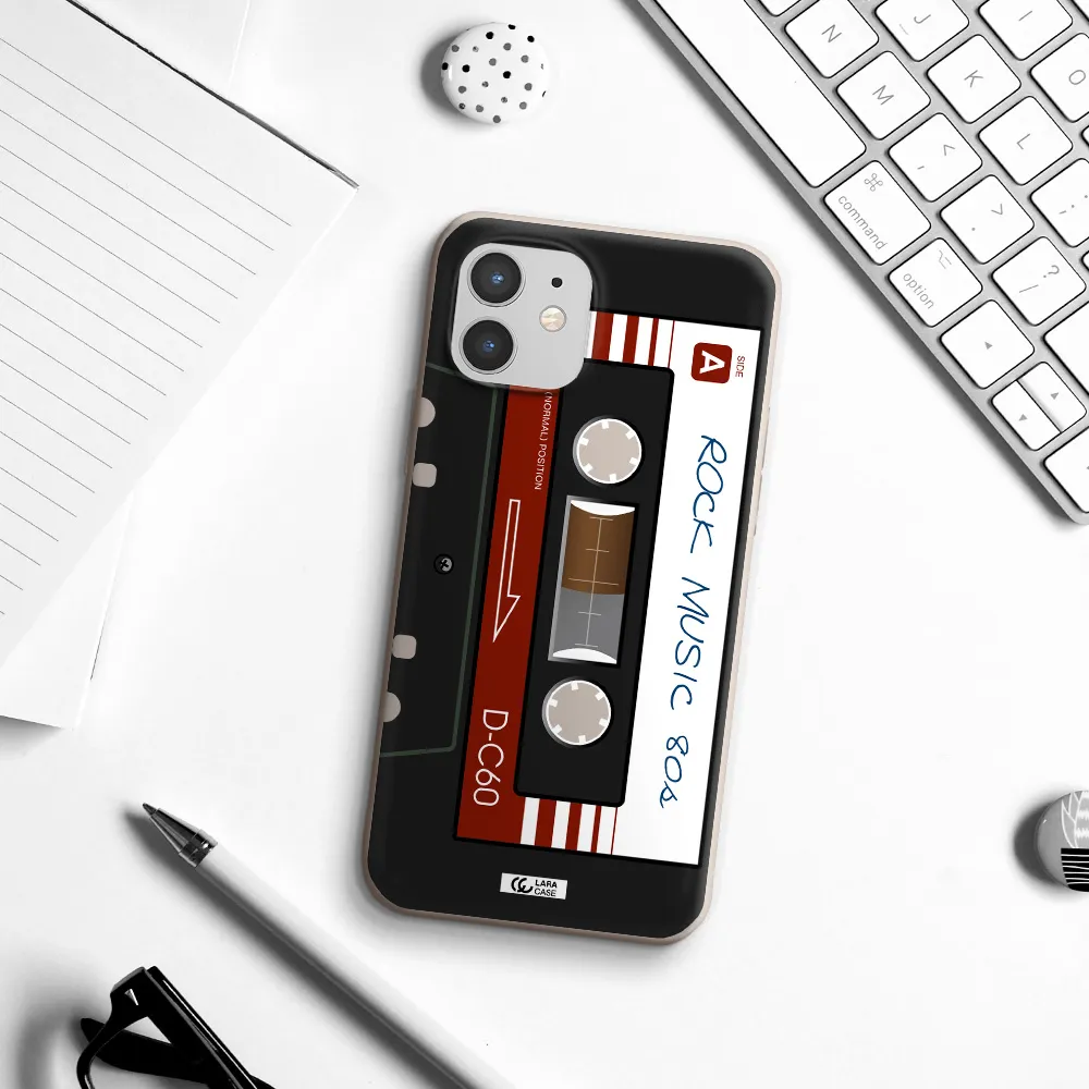 Ruck Music Cassette Apple iPhone 12 mini Silicone Stone Case