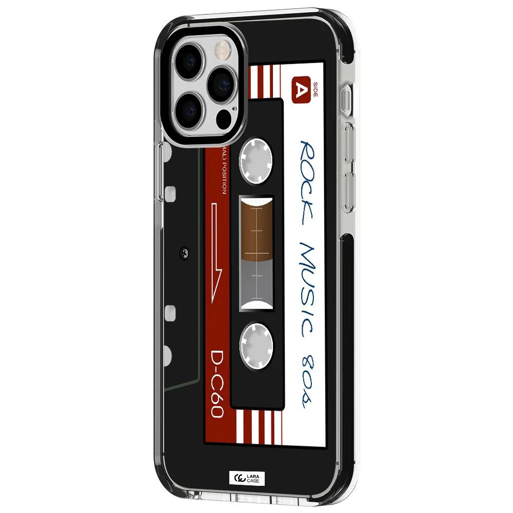 Ruck Music Cassette Apple iPhone 12 pro impact black border Case