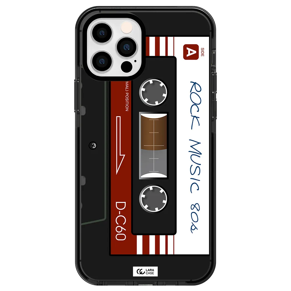 Ruck Music Cassette Apple iPhone 12 pro impact Smoke Black Case